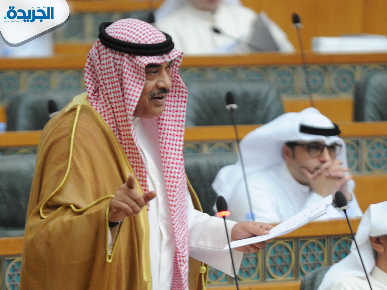 صباح الخالد خلال مداخلة أثناء مناقشة مجلس الأمة في جلسته العادية اليوم