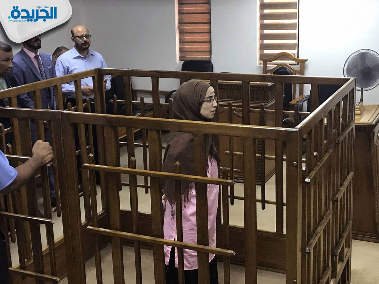 جميلة بوطوطعو أثناء محاكمتها