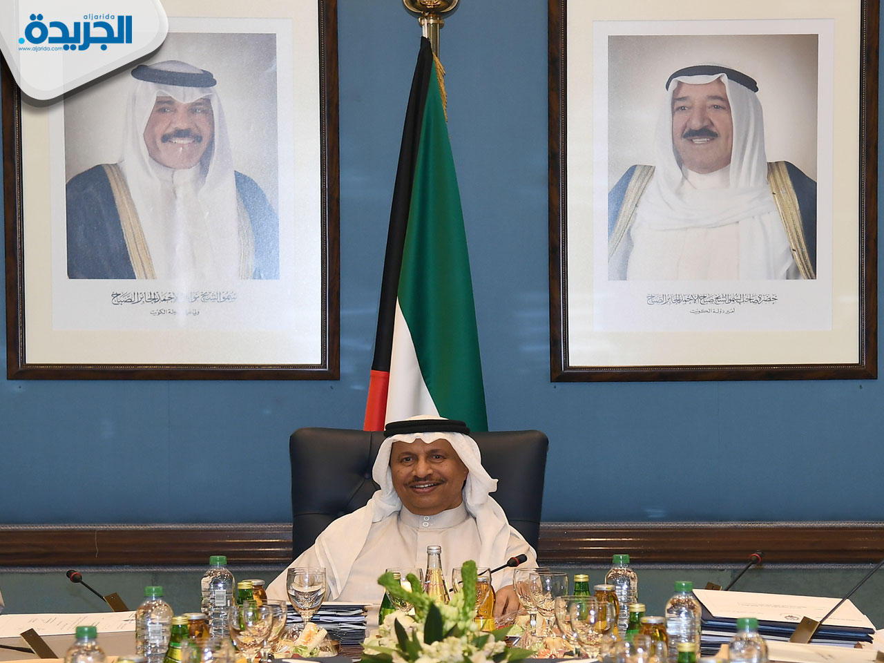 سمو الشيخ جابر المبارك خلال الاجتماع