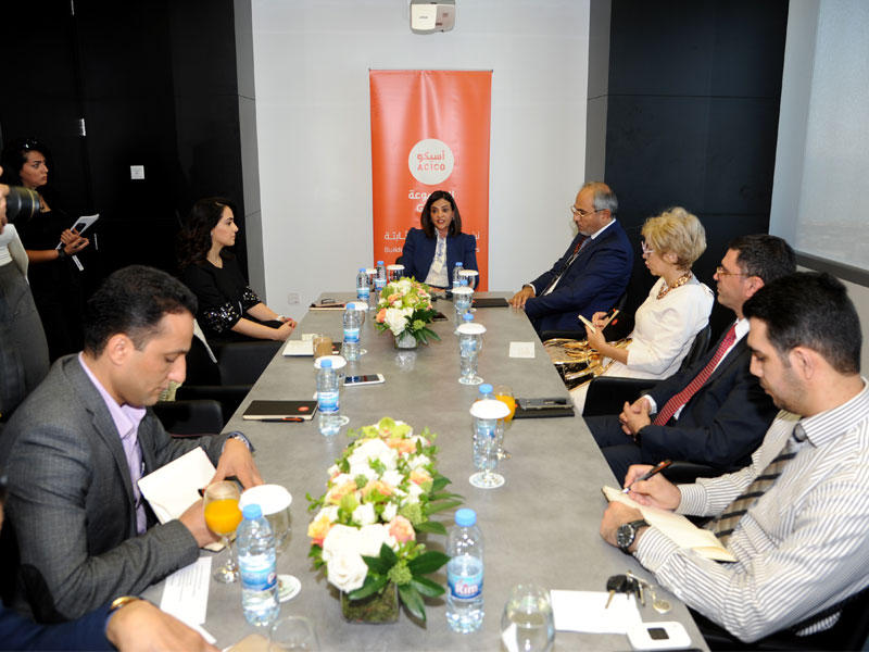 غصون الخالد خلال المؤتمر الصحافيt(تصوير عوض التعمري)