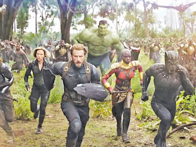 لقطة من فيلم «أفينجرز: إنفينيتي وور»