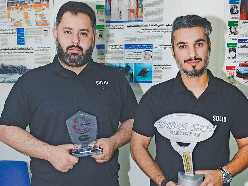 الديين والشلبي خلال زيارتهما إلى «الجريدة» (تصوير ميلاد غالي)