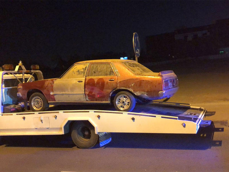 إحدى المركبات المضبوطة