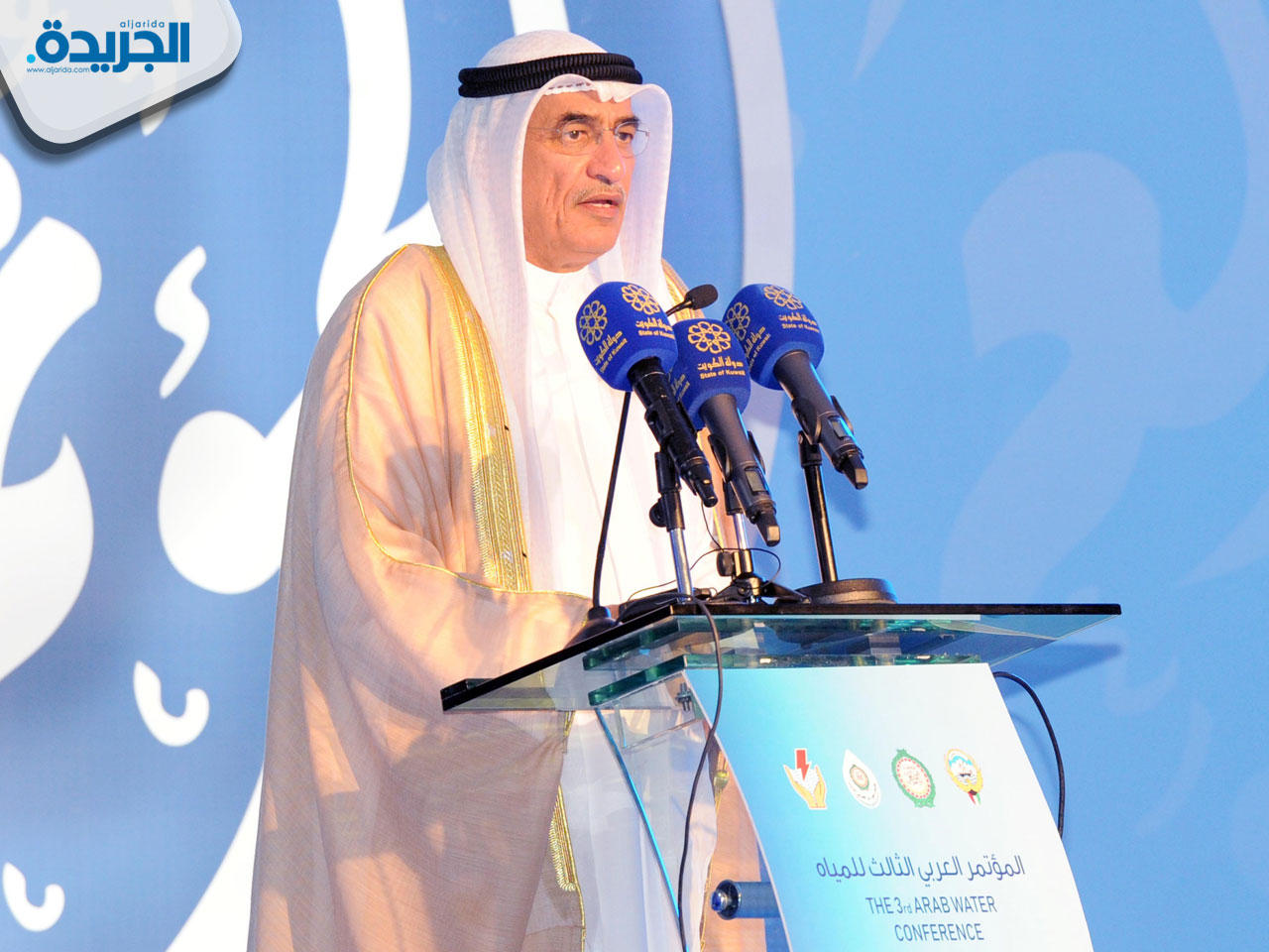 الوزير بخيت الرشيدي خلال كلمته في افتتاح المؤتمر العربي الثالث للمياه في الكويت