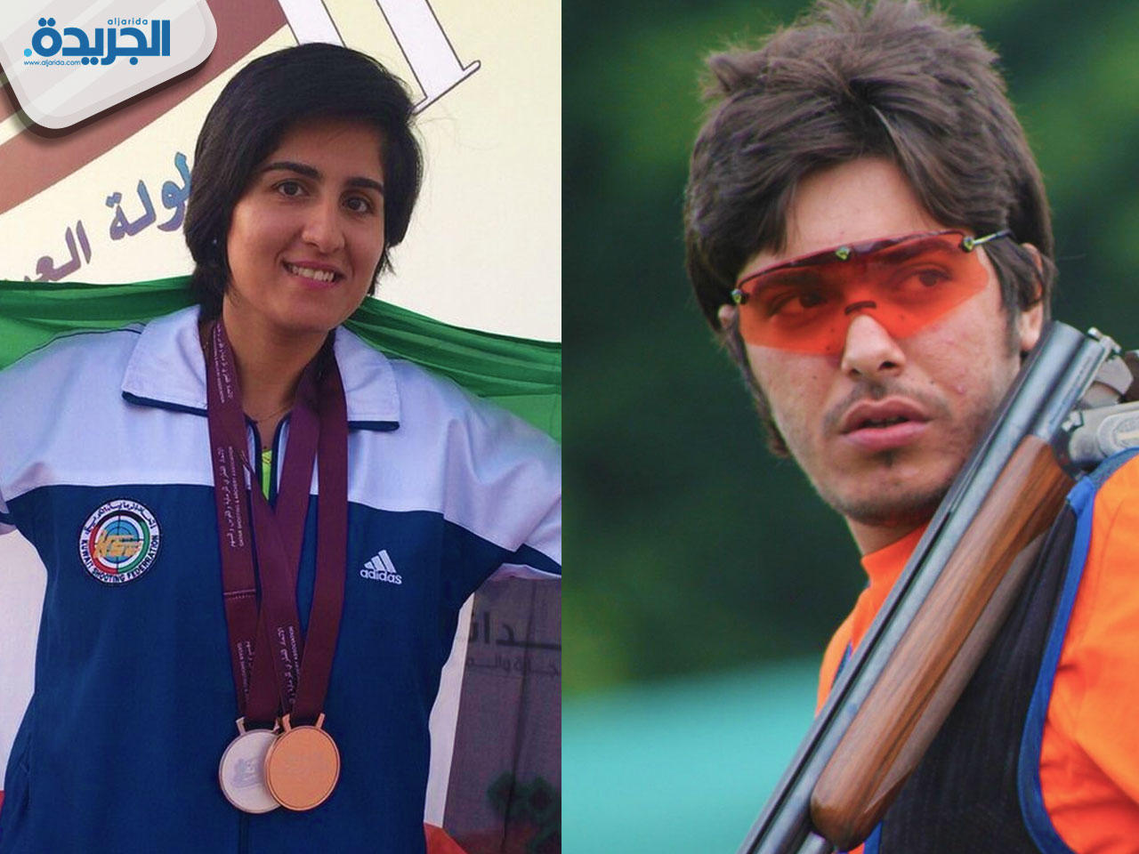 الراميان الكويتيان عبدالرحمن الفيحان وسارة الحوال