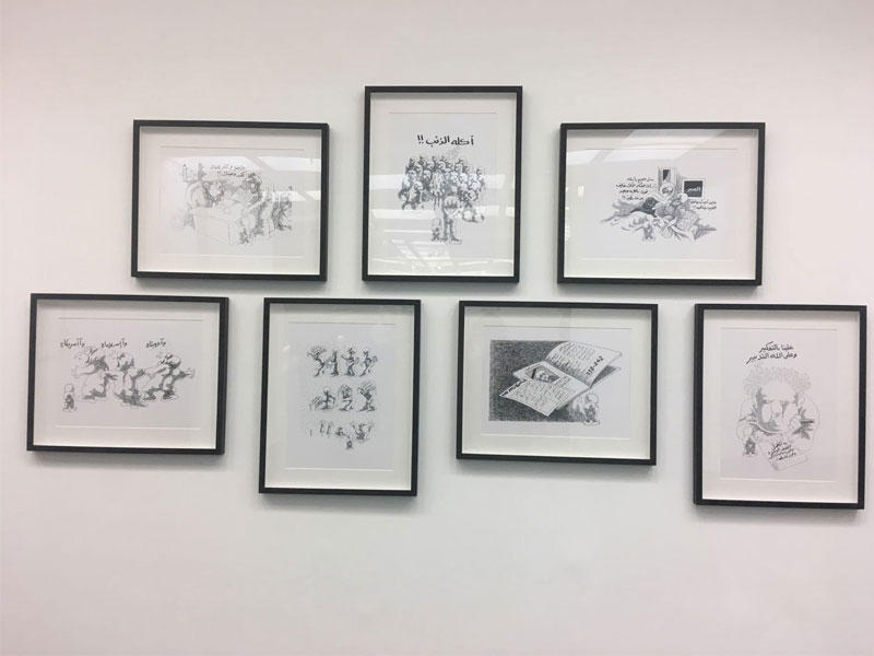 من أعمال الفنان ناجي العلي 