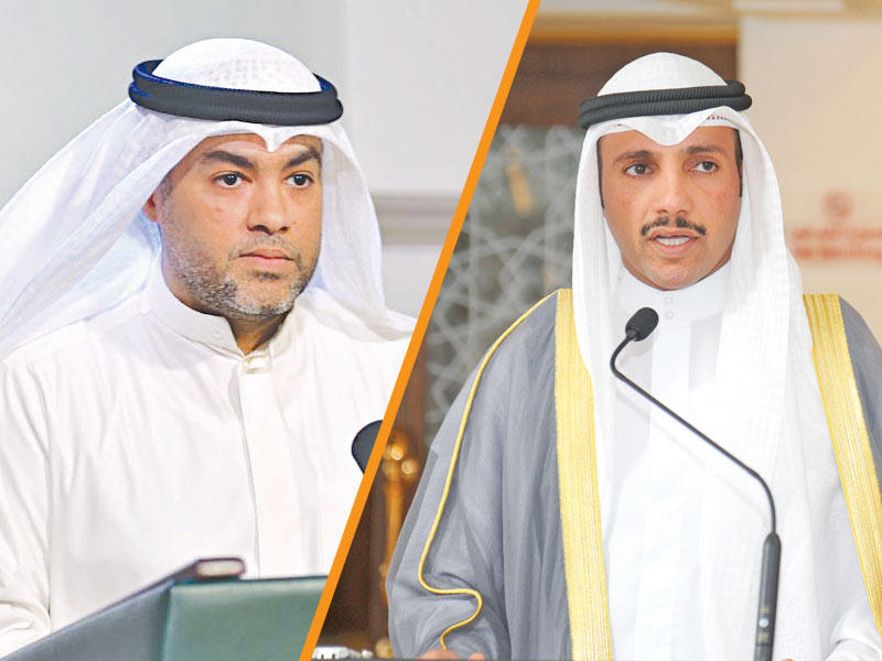 رئيس مجلس الأمة مرزوق الغانم و النائب عمر الطبطبائي