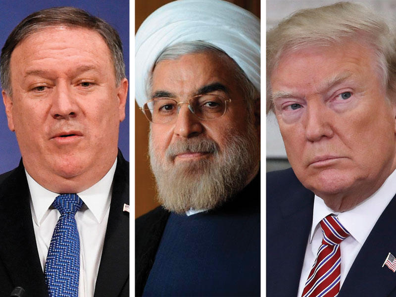 دونالد ترامب - حسن روحاني - مايك بومبيو