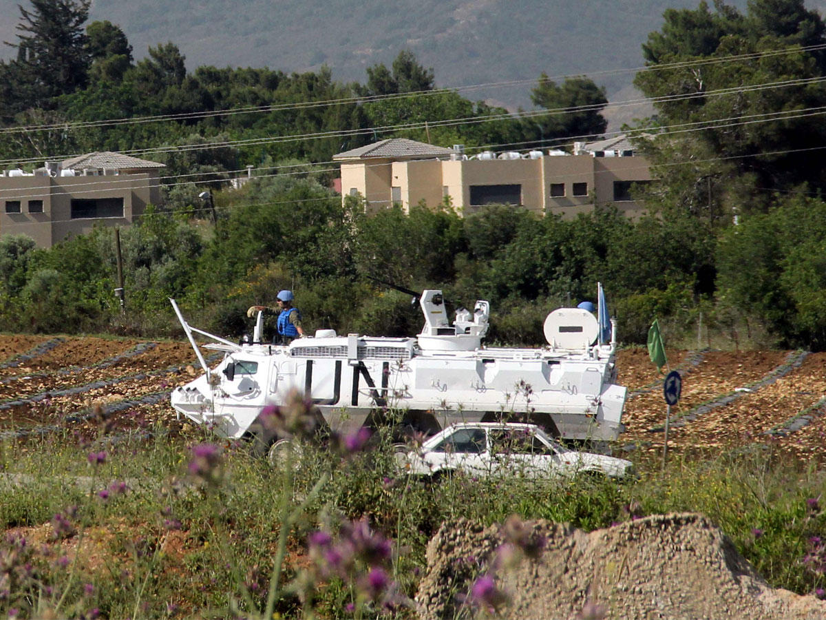 قرية كفار كيلا في جنوب لبنان تظهر قوة الأمم المتحدة المؤقتة في لبنان