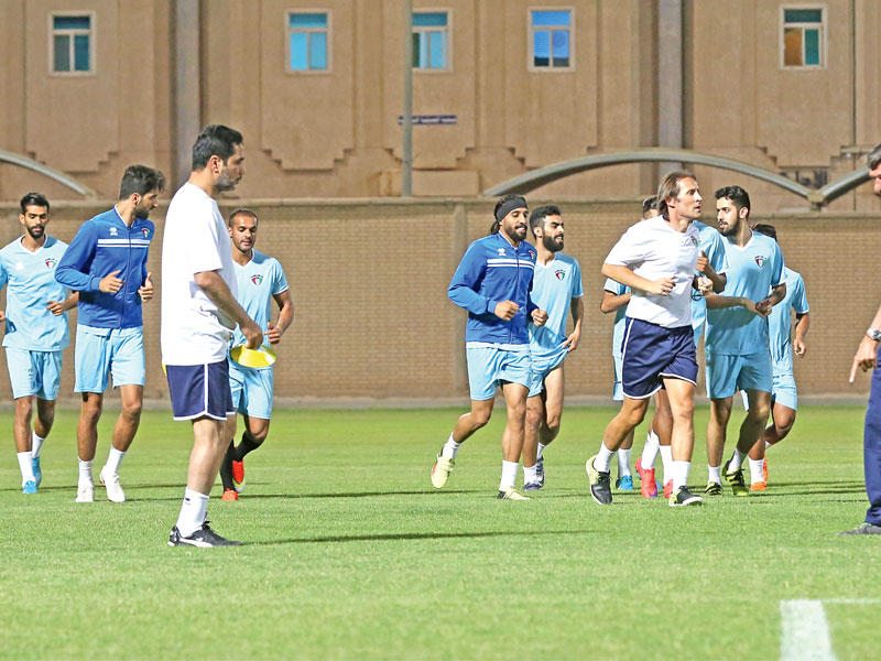 جانب من تدريب الأزرق الأخير