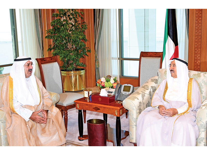 صاحب السمو مستقبلاً النائب الأول أمس 