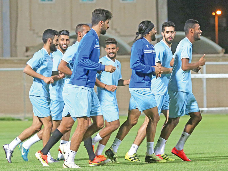 جانب من تدريب الأزرق الأخير