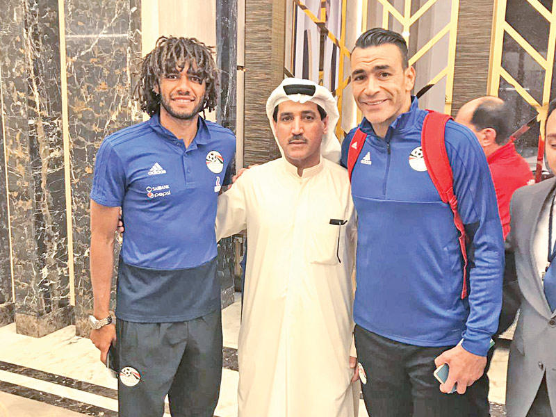 محمد خليل في وداع الوفد المصري