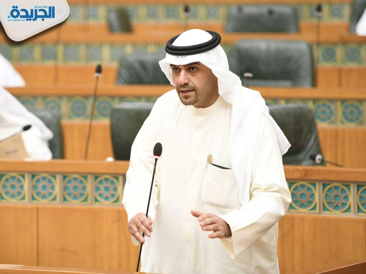 الوزير أنس الصالح خلال الجلسة