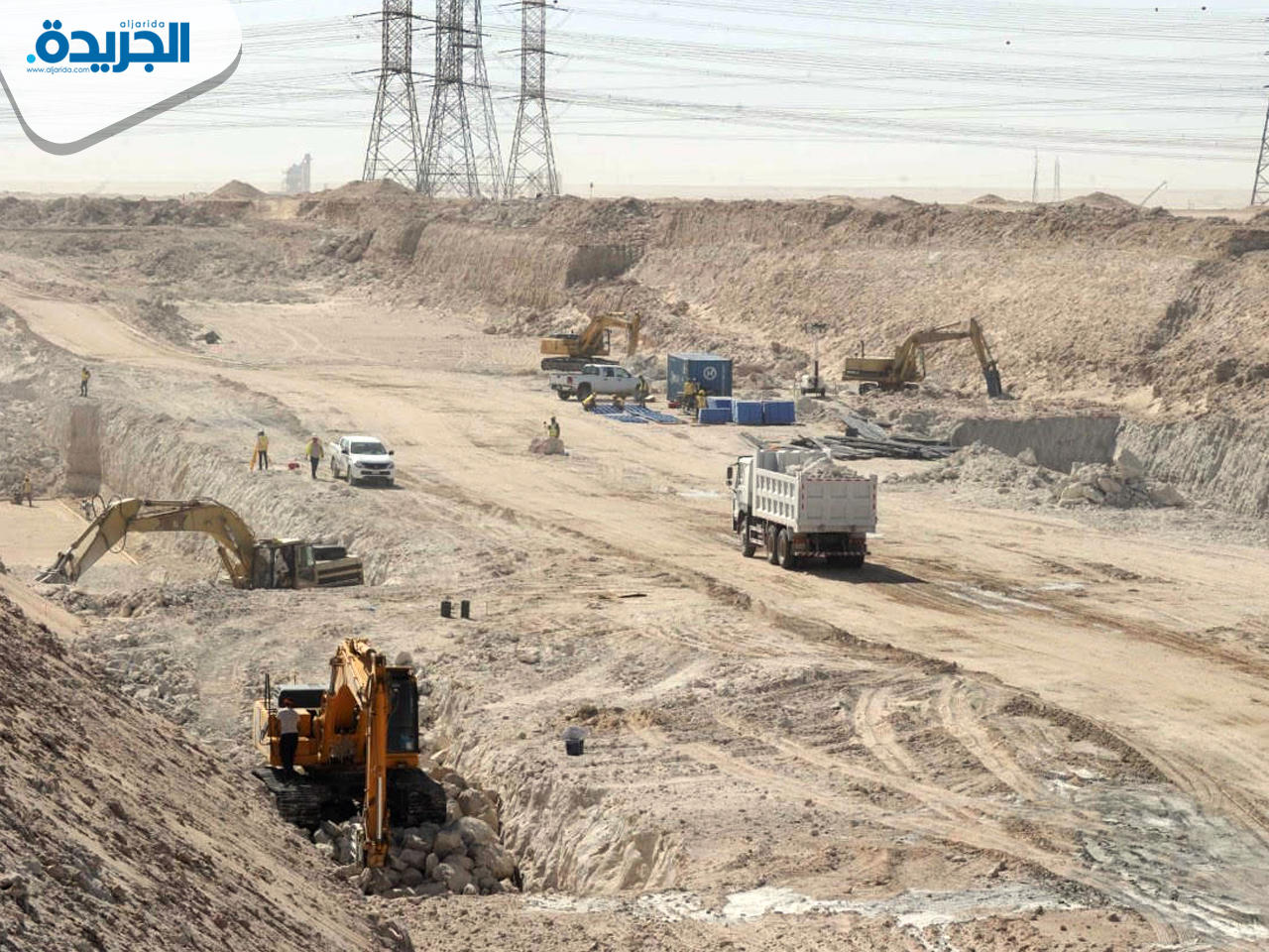 جانب من الأعمال في مشروع جنوب المطلاع السكني