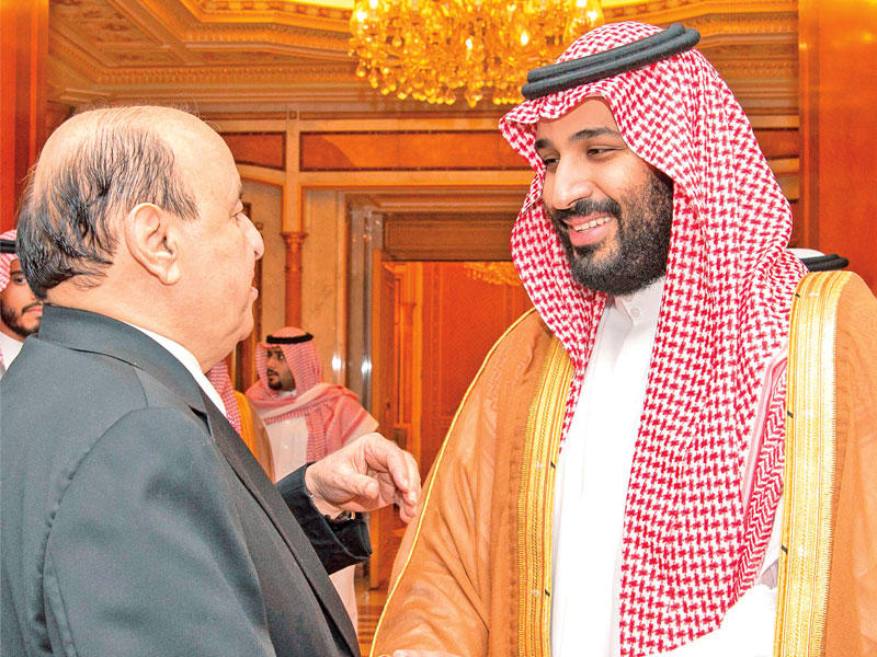 بن سلمان مستقبلاً هادي أمس الأولt(واس)