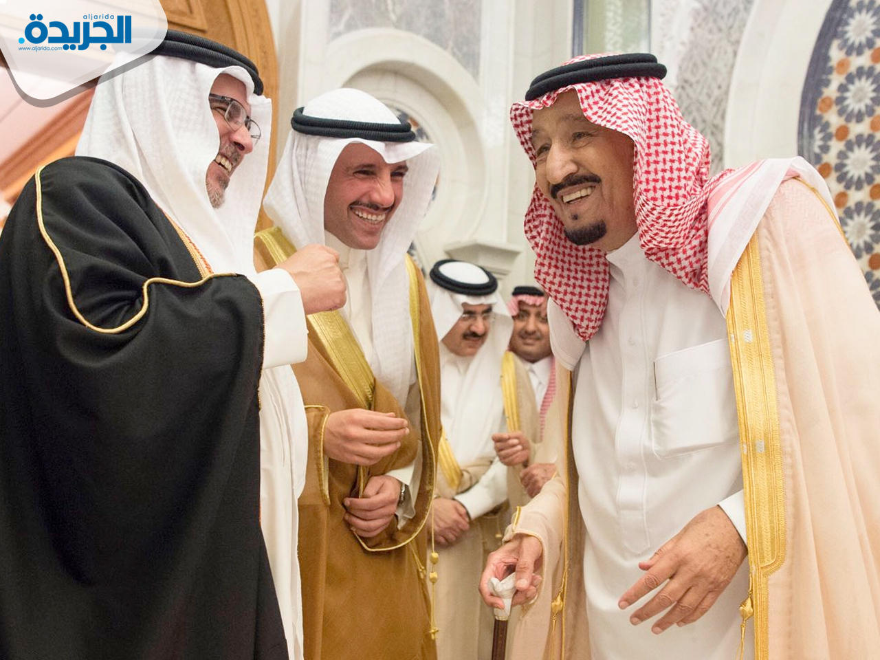 خادم الحرمين الشريفين يستقبل رئيس مجلس الأمة مرزوق علي الغانم