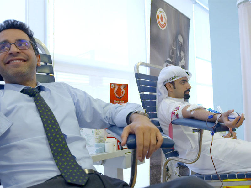 جانب من حملة التبرع بالدم 