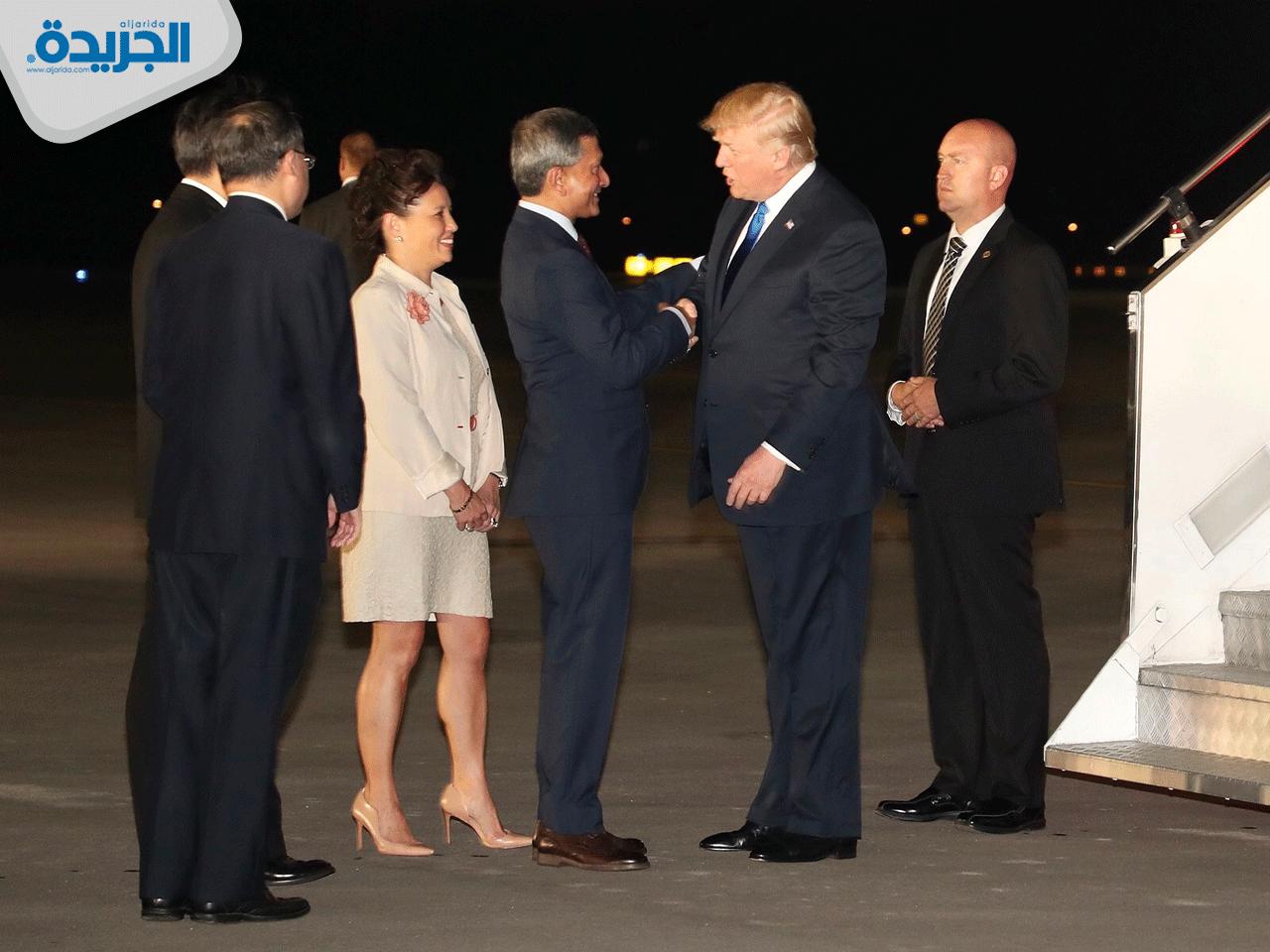 لحظة وصول ترامب