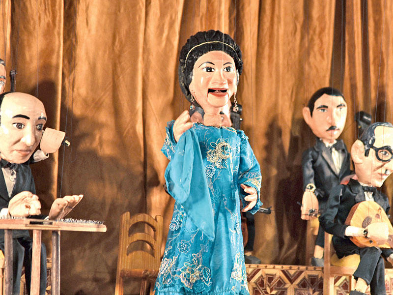 لقطة من أمسية «أم كلثوم» لمسرح الساقية للعرائس 