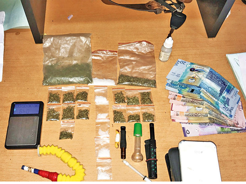 جانب من المضبوطات