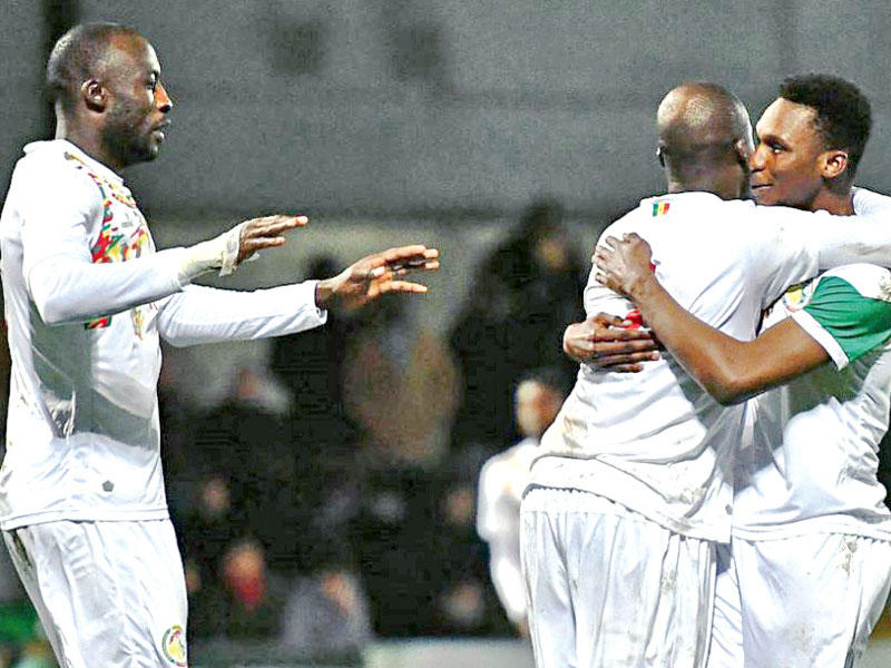 فرحة لاعبي المنتخب السنغاليn