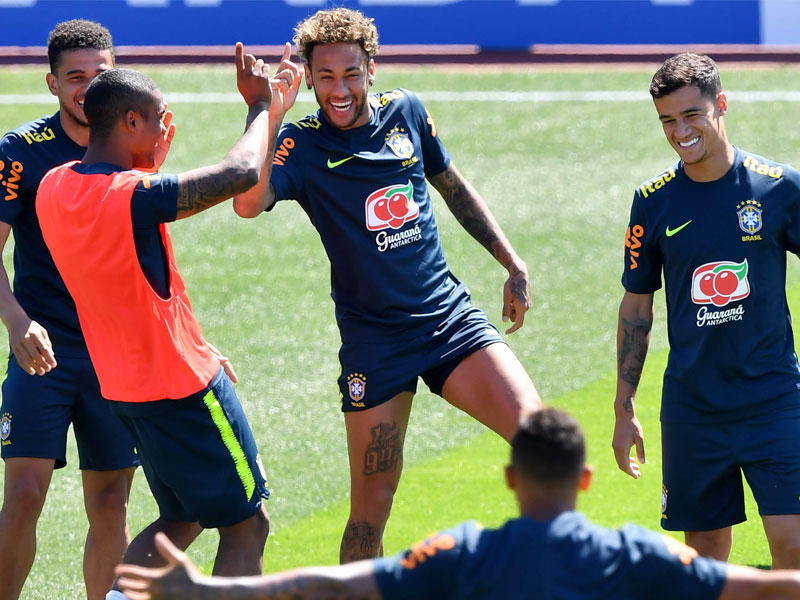 جانب من تدريبات المنتخب البرازيلي