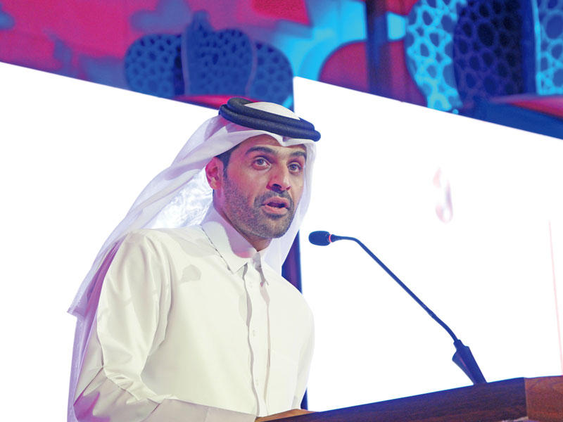 محمد بن عبدالله آل ثاني يلقي كلمة خلال الحفل 