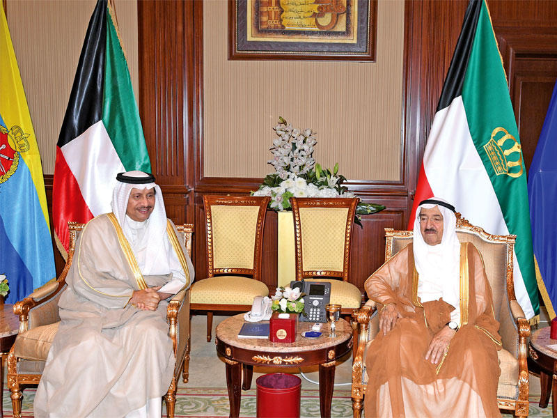 صاحب السمو مستقبلاً المبارك أمس