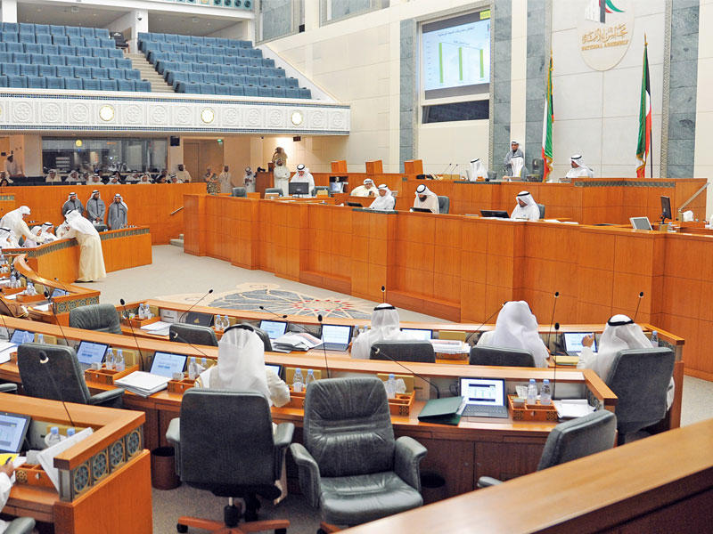 جانب من جلسة مجلس الأمة الخاصة أمسt(تصوير عبدالله الخلف)