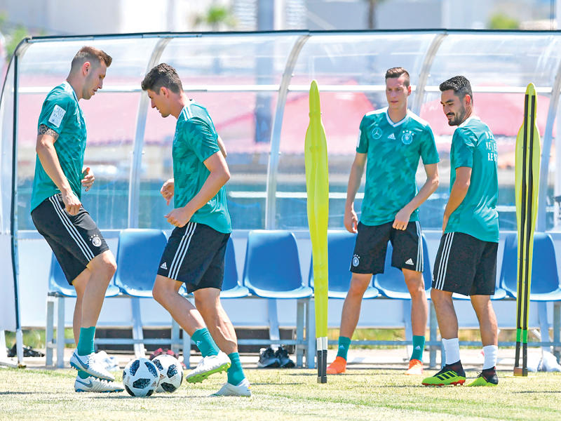 جانب من تدريبات المنتخب الألماني