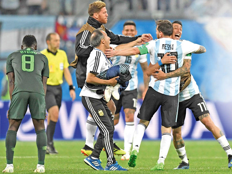 فرحة لاعبي المنتخب الأرجنتينيn