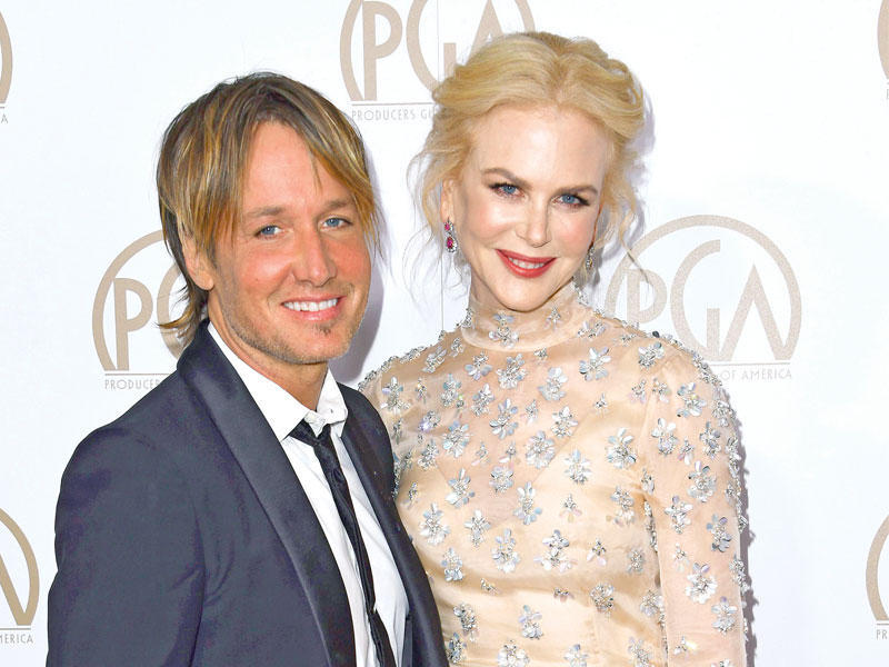 كيدمان مع زوجها أوربان