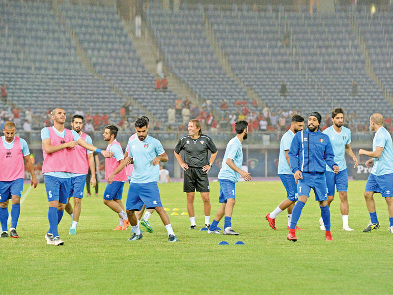 منتخب الكويت في اللقاء الاخير امام مصرn