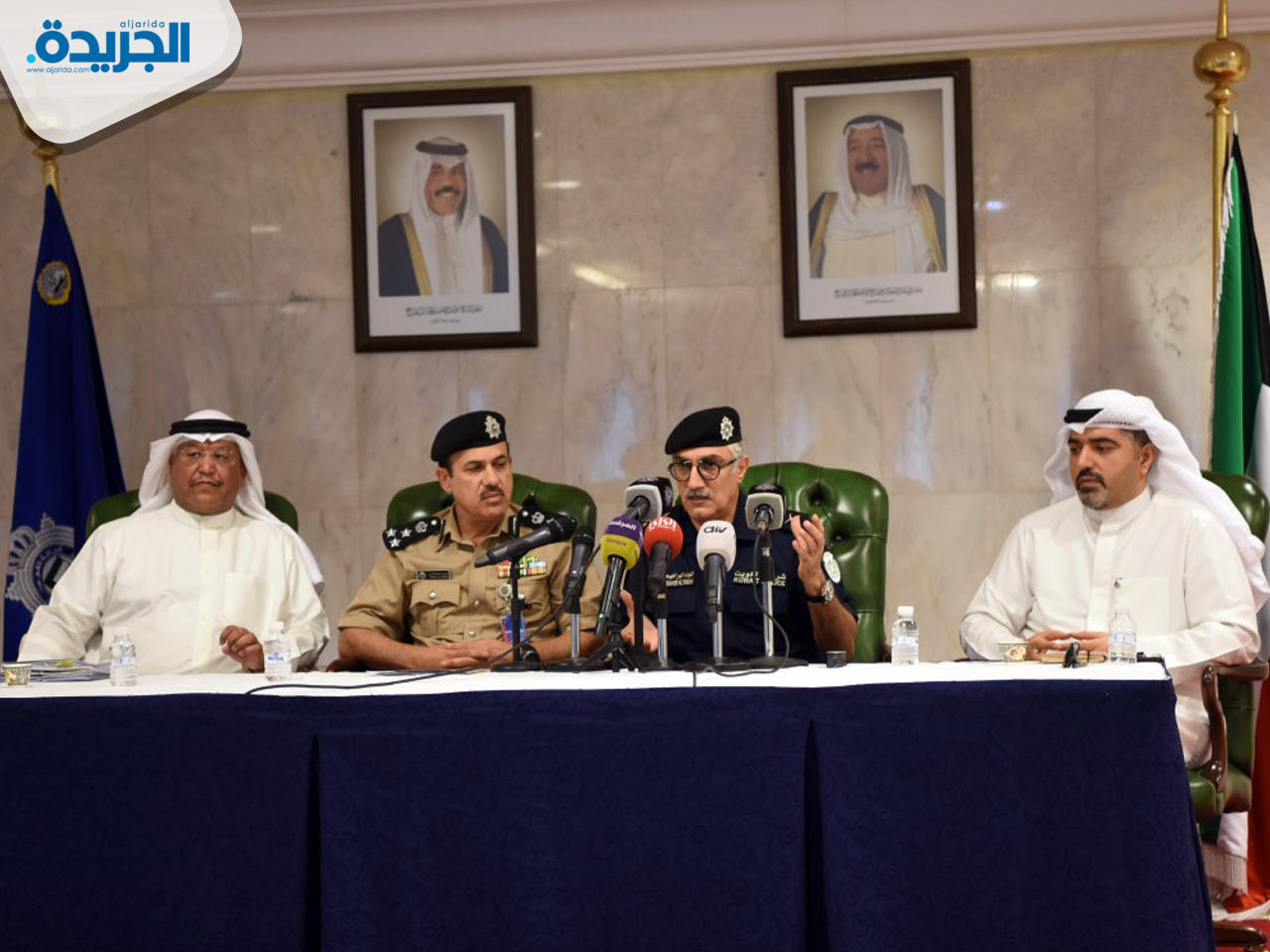 الطراح والمتحدثون خلال المؤتمر الصحافي