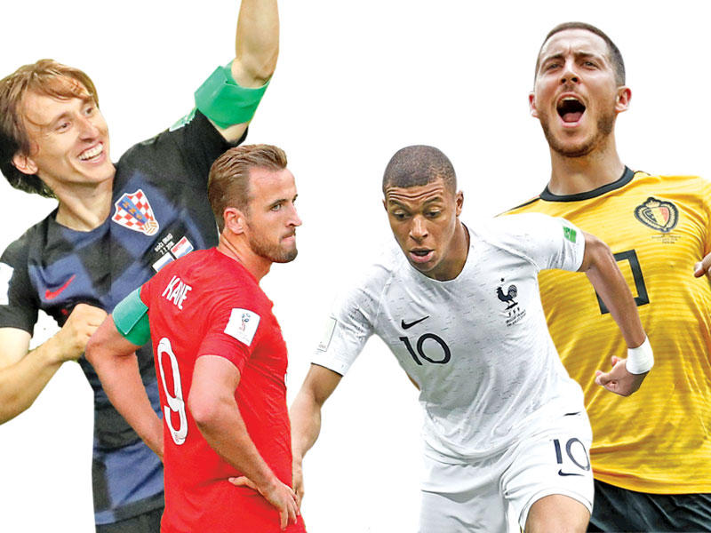 هازارد و مبابي و كين و مودريتش