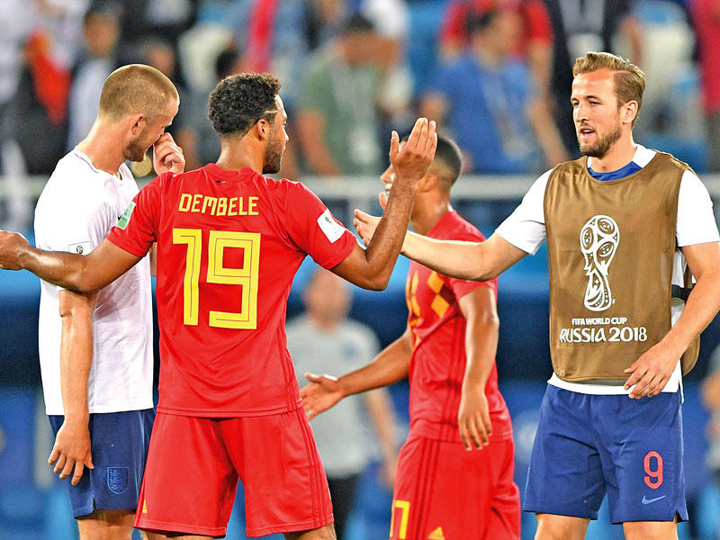 جانب من لقاء إنكلترا وبلجيكا