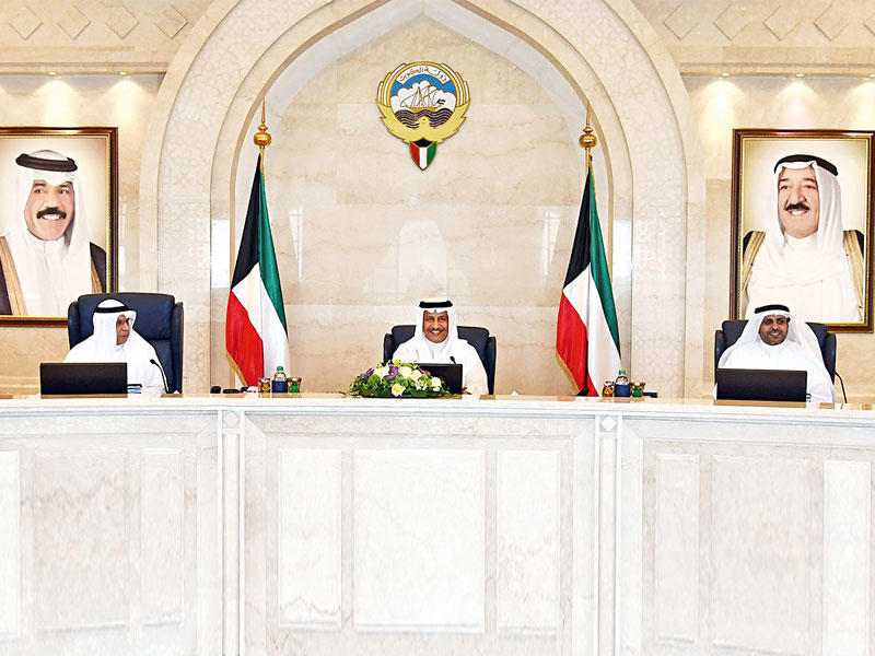 المبارك مترئساً الاجتماع الأسبوعي لمجلس الوزراء 