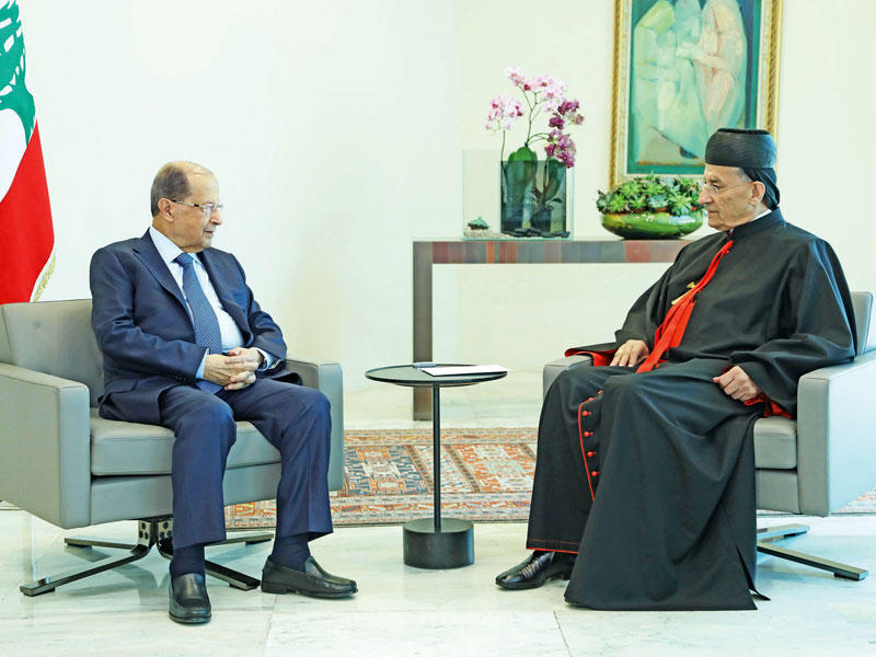 عون مستقبلا الراعي أمس (دالاتي ونهرا)