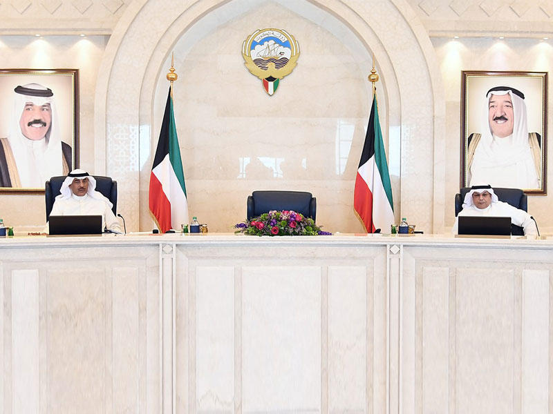 صباح الخالد مترئساً اجتماع مجلس الوزراء أمس