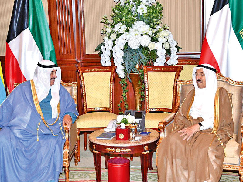 صاحب السمو مستقبلاً ناصر المحمد أمسn