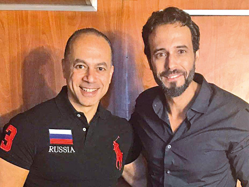 يوسف الشريف والمنتج تامر مرسي