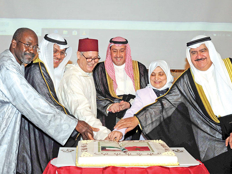 الصبيح تشارك في قطع قالب الحلوى باحتفال سفارة المغرب 