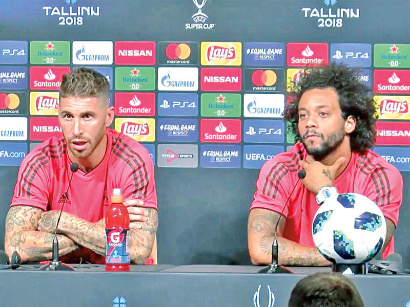 راموس ومارسلو خلال المؤتمر الصحافي