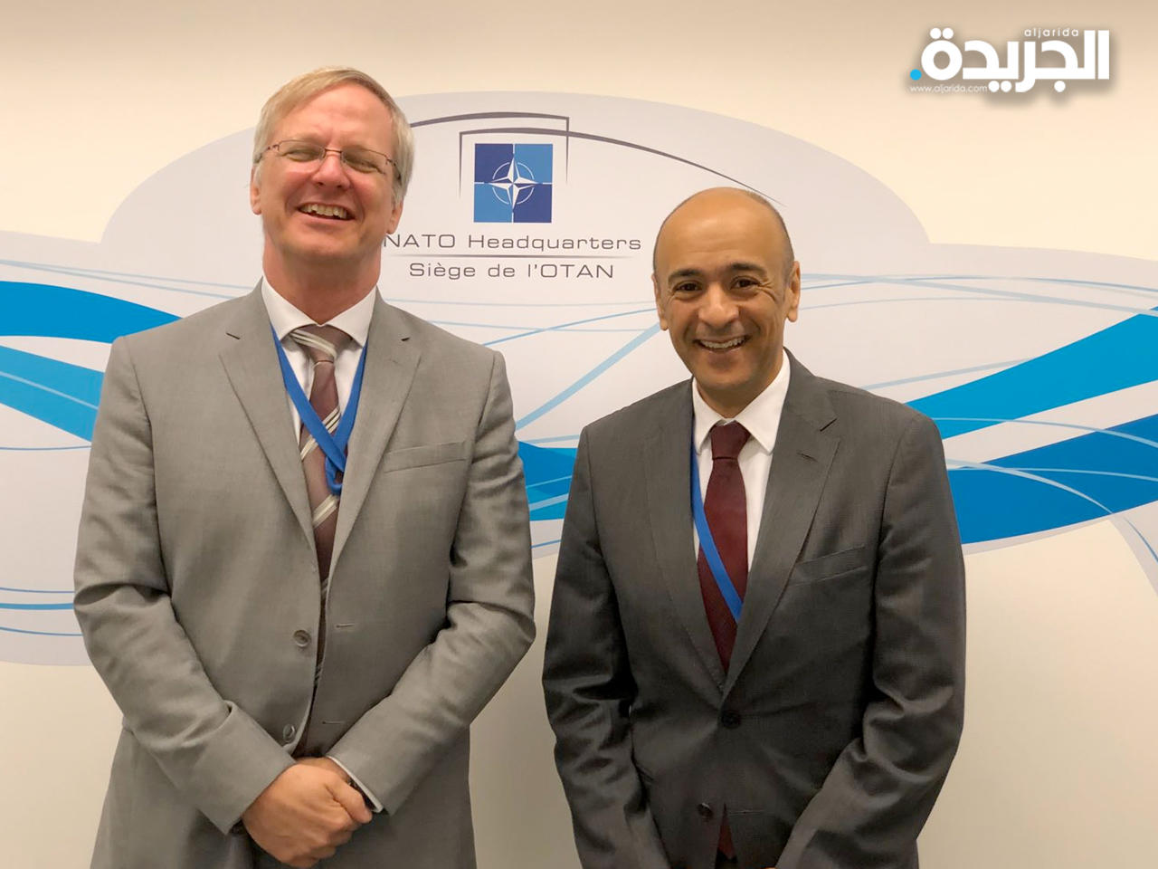 السفير البديوي خلال لقائه مع مدير التخطيط الدفاعي بول سافيرو