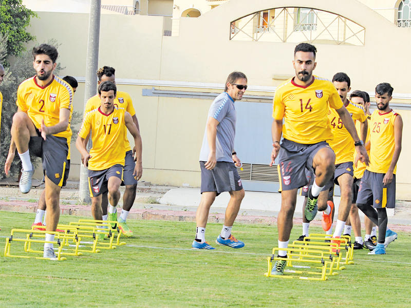 جانب من تدريبات النصر 