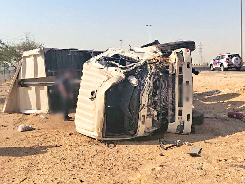 المركبة بعد الحادث