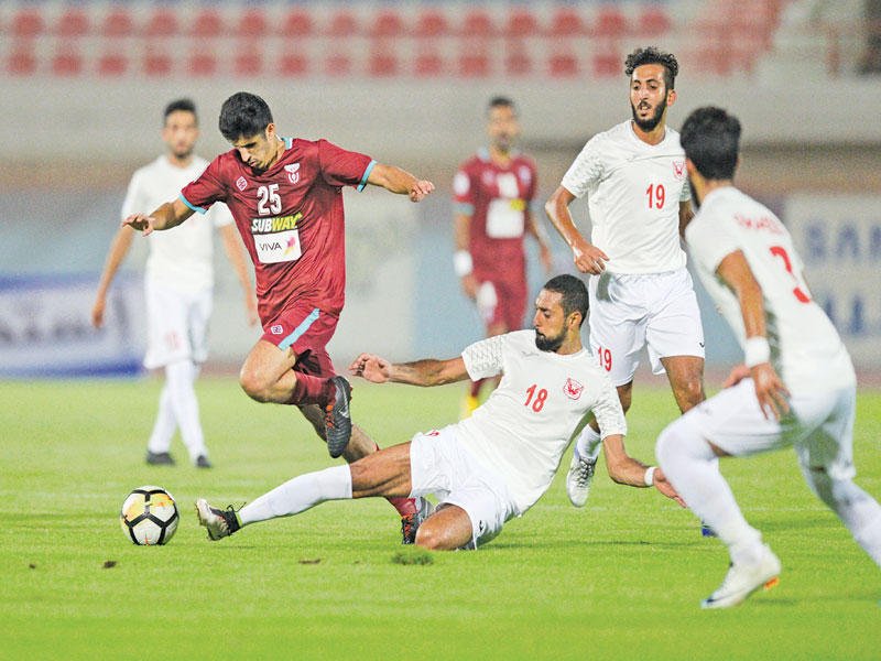 جانب من مباراة النصر والفحيحيل