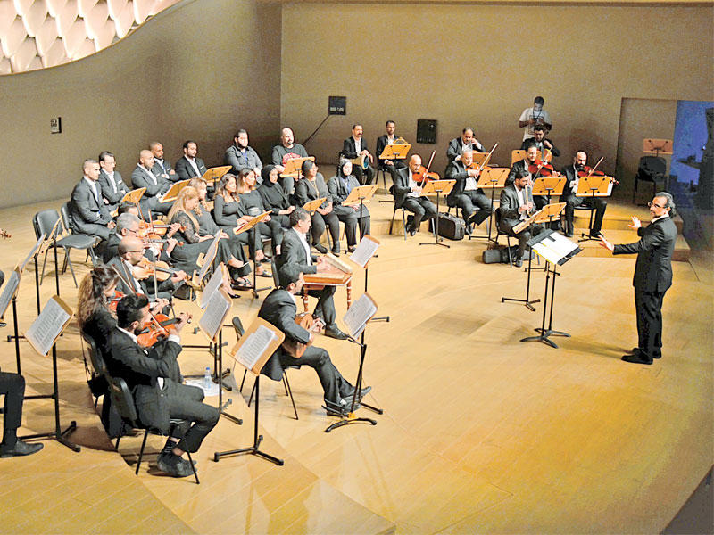 من بروفات فرقة جابر الموسيقية