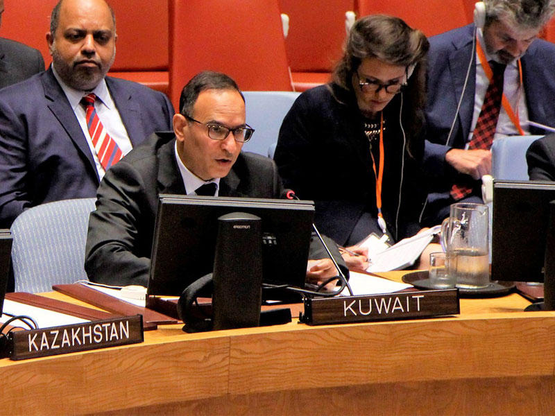 العتيبي يلقي كلمة الكويت